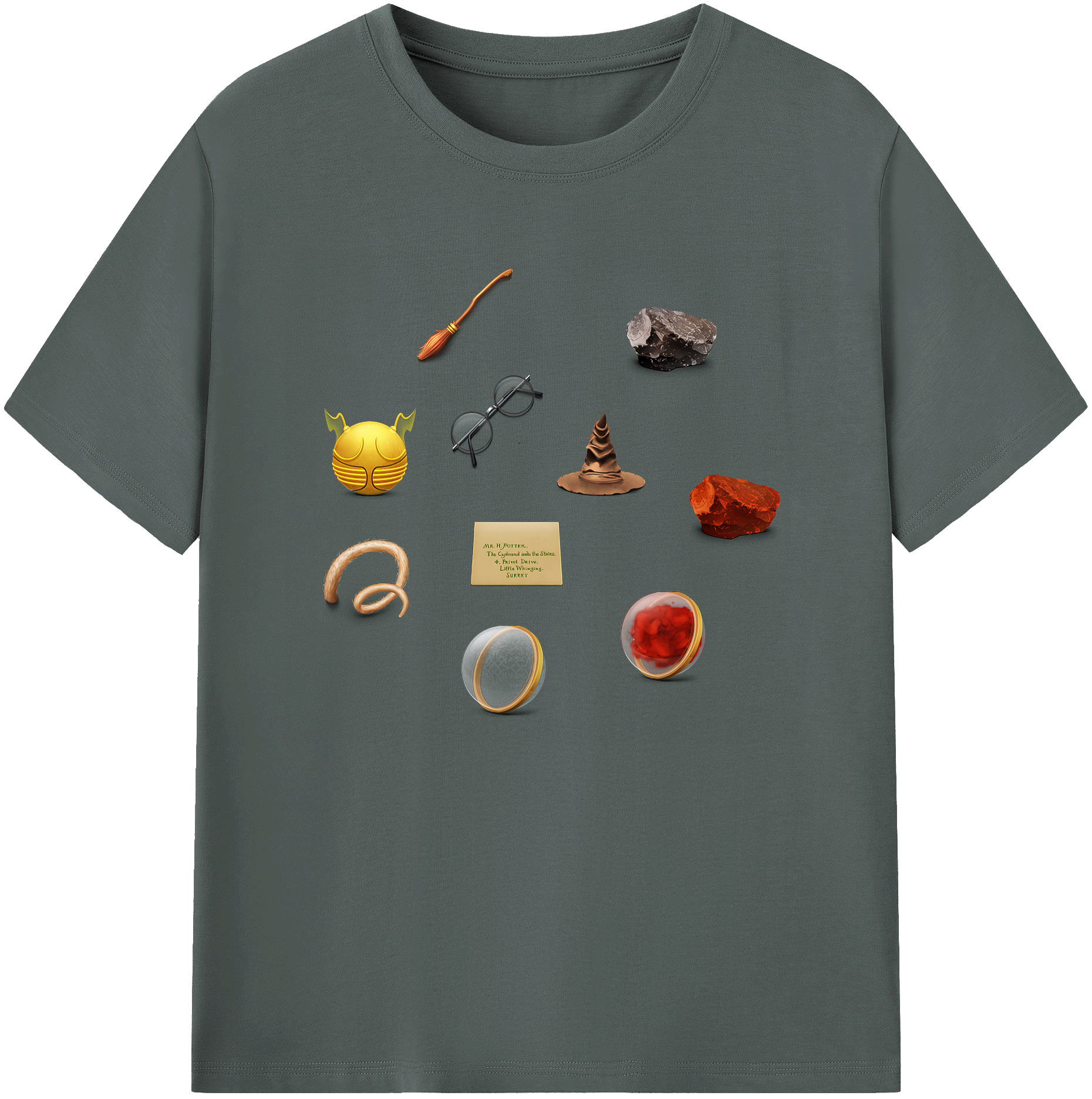 （画像用） Harry Potter ハリー・ポッターシリーズ 綿100％ メンズ半袖Tシャツ｜肌触りやわらか＆通気性